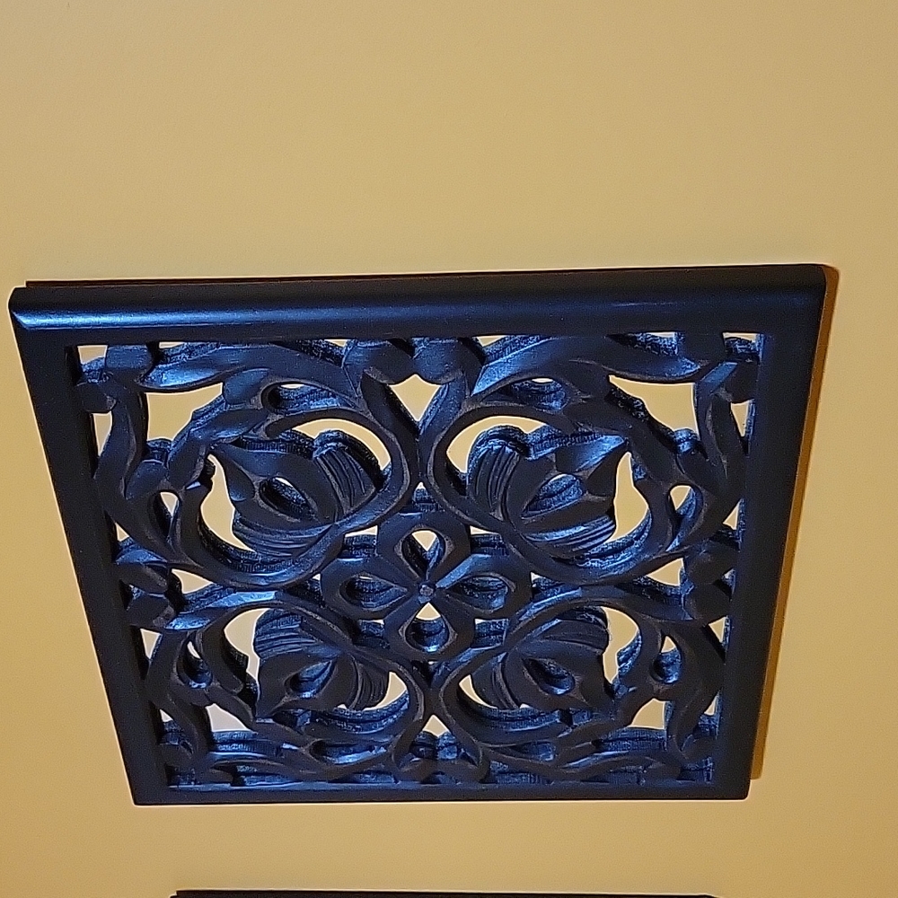 Wood decorated mirror